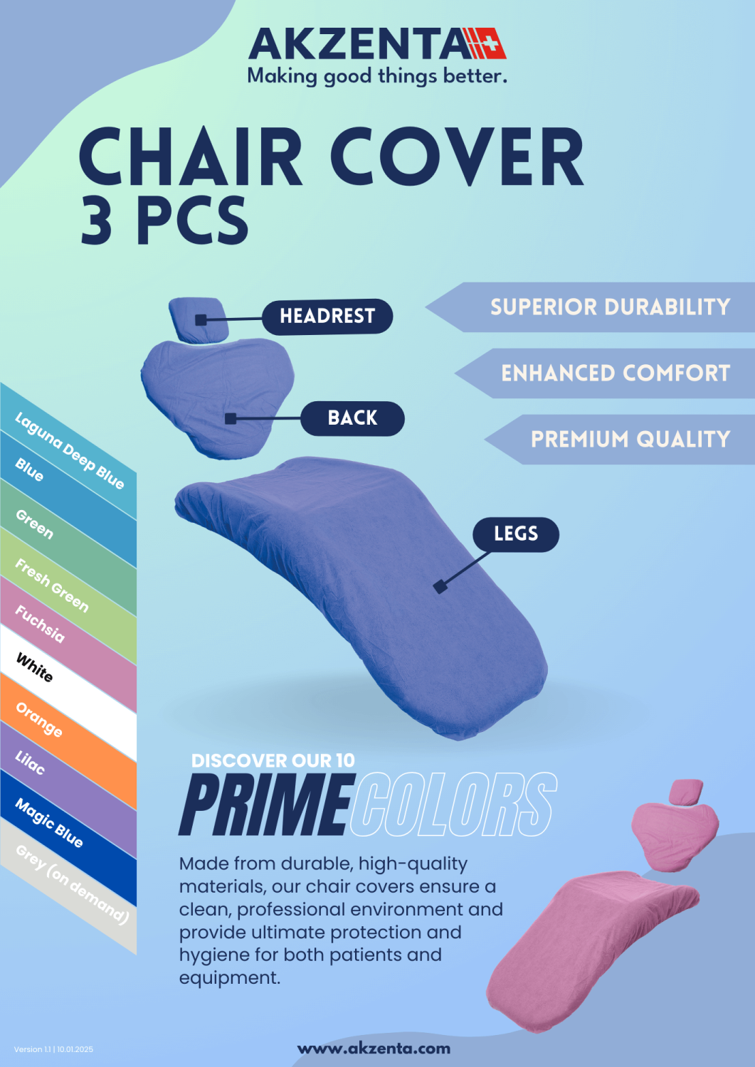 PRIME Chair Cover 3 PCS – Akzenta International SA, Einwegartikel
