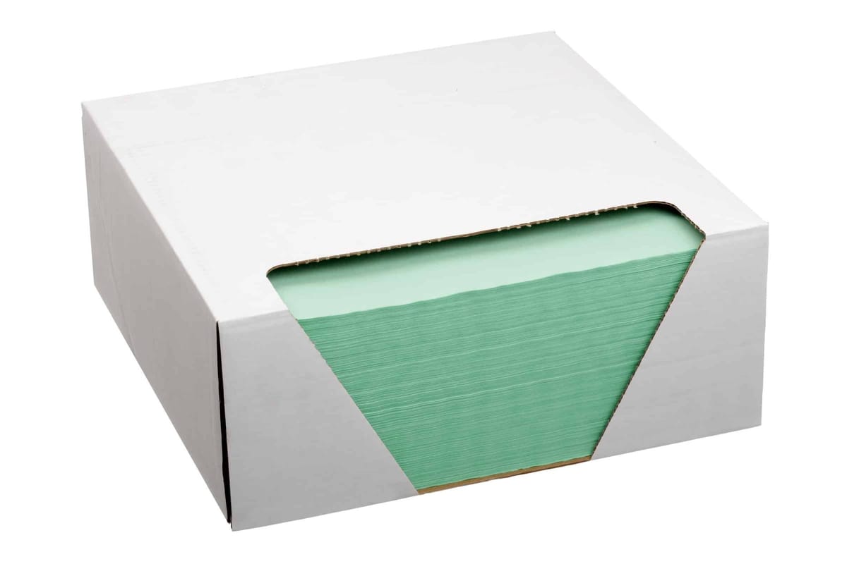 Crepe Napkins - Green – Akzenta International SA, Servietten und Patientenumhänge