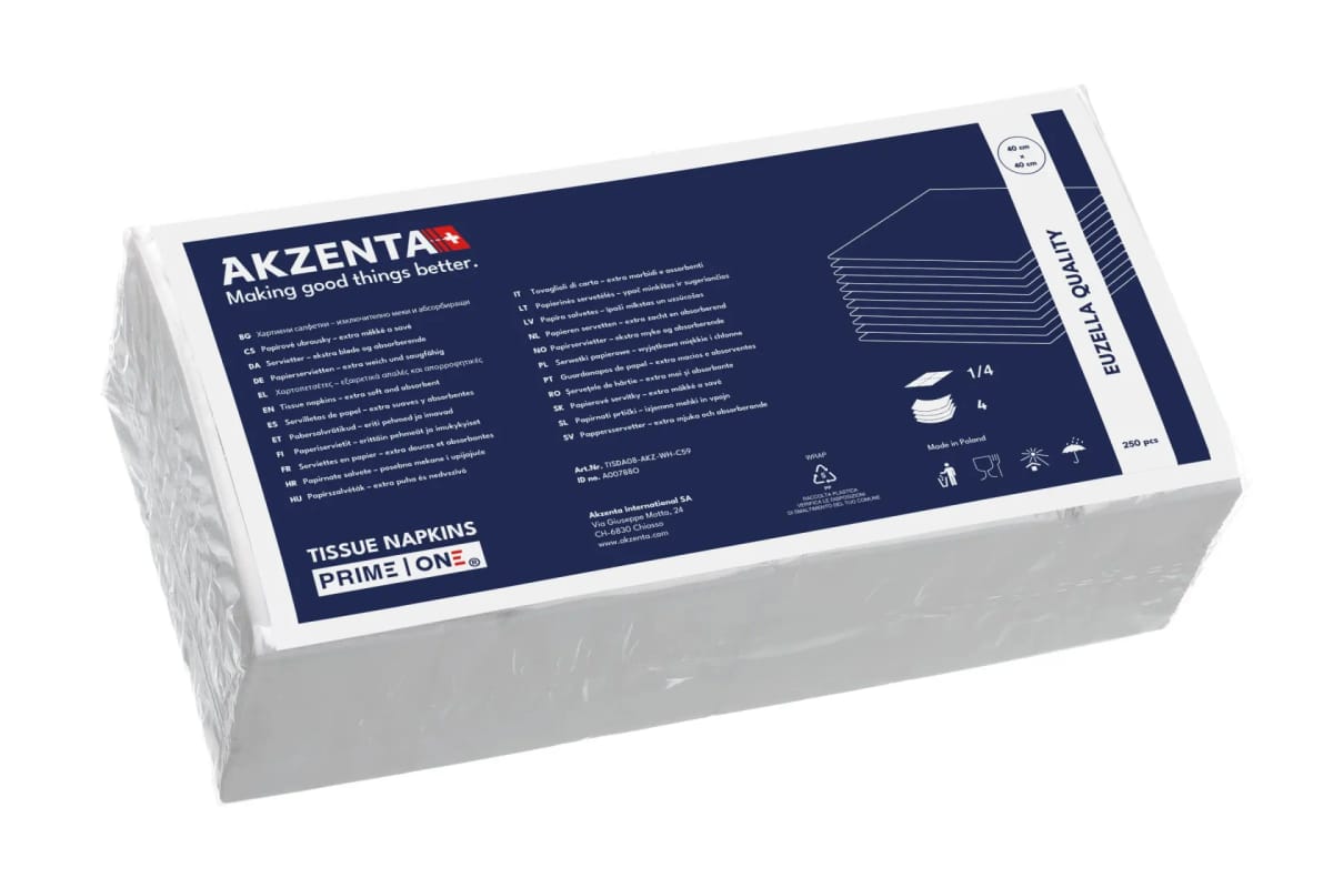PRIME Collection Tissue Napkins – Akzenta International SA, Servietten und Patientenumhänge