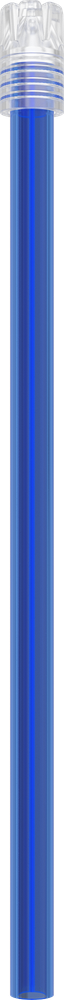 Multicolor - ABNEHMBARE KAPPE - blaues Röhrchen, transparente Kappe - 13 cm 2900E-AT13