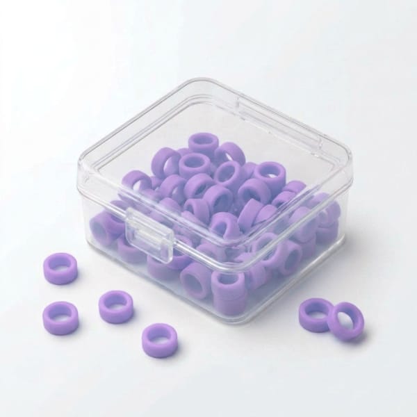 Color Coded Rings, Small, 50 pcs/box — Lavender | ErgoDenta 5651P