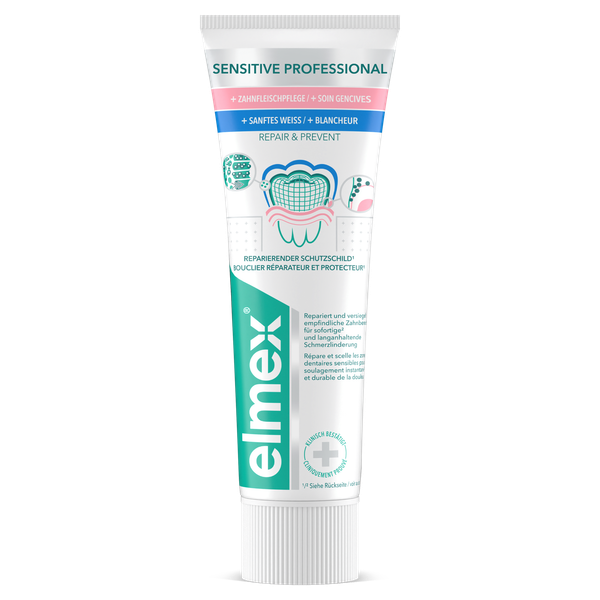 elmex® SENSITIVE PROFESSIONAL REPAIR & PREVENT sanftes Weiss Zahnpasta