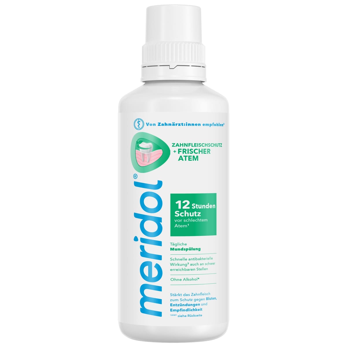 meridol® ZAHNFLEISCHSCHUTZ + FRISCHER ATEM Mundspülung – CP GABA GmbH, Mundspüllösungen