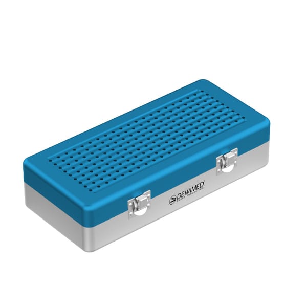 container implant model, 300 x 150 x 75 mm blue perforated bottom and perforated lid 88.502.40