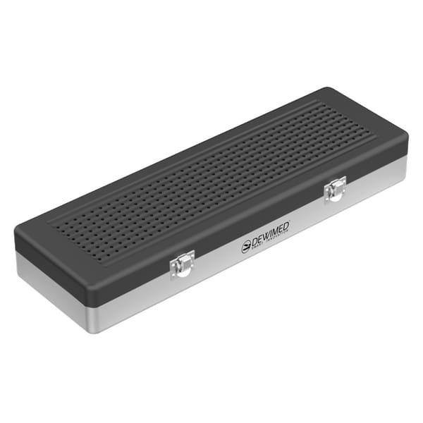 container implant model, 500 x 170 x 75 mm black perforated bottom and perforated lid 88.502.80