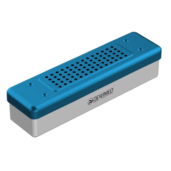 container scopy model, 260 x 70 x 60 mm blue non-perforated bottom and perforated lid 88.506.20